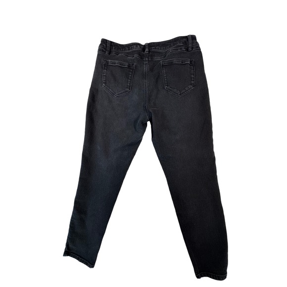 1822 Denim Skinny Jeans Womens 14 Black Ankle Length Stretch Denim - Picture 5 of 10